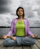 woman meditating